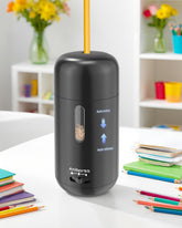Automatic Electric Pencil Sharpener - Auto Feed, Auto Stop & Auto Eject for School, Office, Home, Black